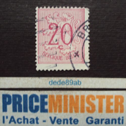 Belgique - België.. 20c. Chiffre Sur Lion Héraldique . Oblitéré.