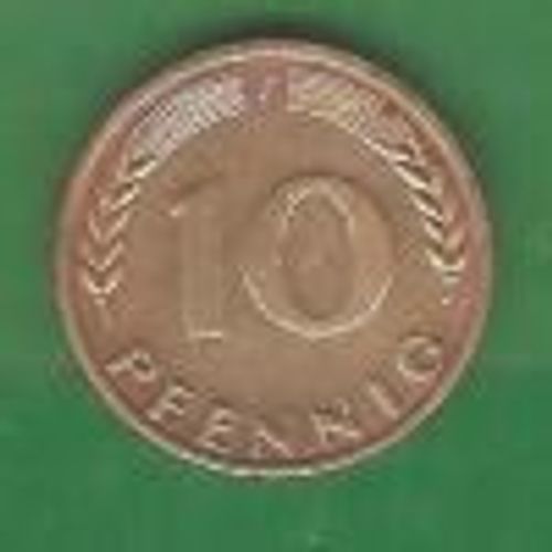 Allemagne De L'ouest - Rfa = Pièce De 10 Pfennig De 1950 Lettre F
