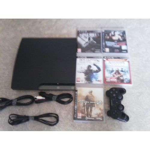 Ps3 Slim 320go + 1 Manette + 5 Jeux