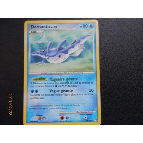 Carte Pokemon : Demanta 80pv - Diamant Et Perle Tresors Mysterieux