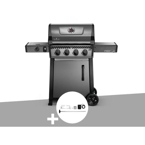 Barbecue à gaz Napoleon Freestyle F425SIB - 4 brûleurs + Sizzle Zone + Kit rÃ?tissoire