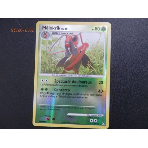 Carte Pokemon : Melokrik 80pv - Diamant Et Perle Tresors Mysterieux