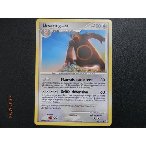 Carte Pokemon : Ursaring 100pv - Diamant Et Perle Tresors Mysterieux