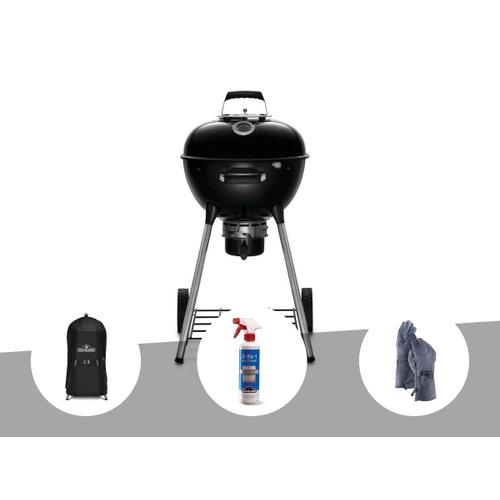 Barbecue à charbon Charcoal Napoleon Kettle Premium 47 cm + Housse pour barbecue à charbon Kettle Premium 47 cm + Nettoyant grill 3 en 1 Napoléon + Gants pour barbecue en cuir véritable - Napoleon