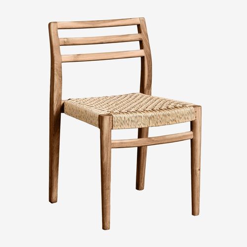 Pack De 2 Chaises De Salle À Manger En Bois De Teck Lulea Bois De Teck