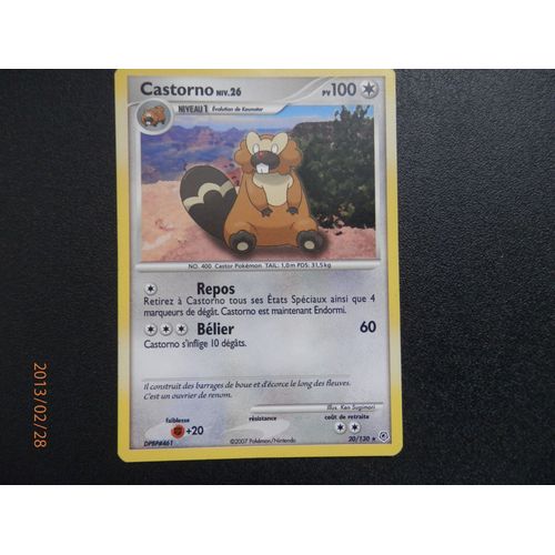 Carte Pokemon : Castorno 100pv - Diamant Et Perle