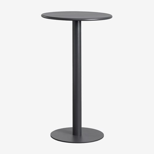 Table Ronde Haute En Métal (Ø60 Cm) Mizzi Gris Graphite