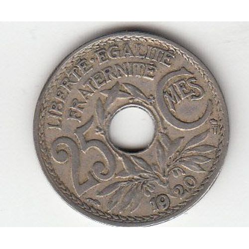 Pièce 25 Centimes Lindauer 1920 - .T.B.