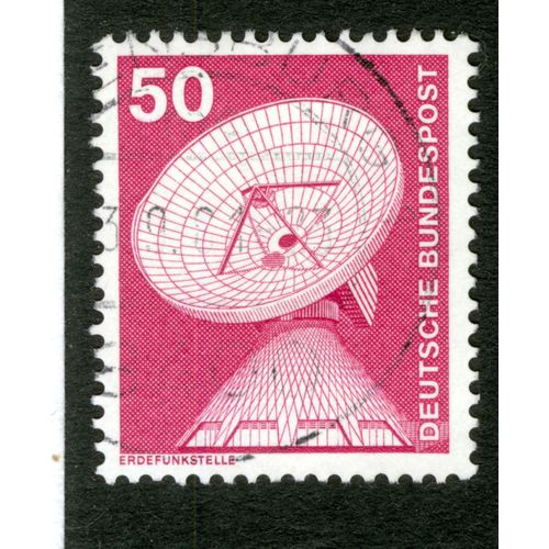 Timbre  Oblitéré Deutsche Bundespost, Erdefunkstelle, 50