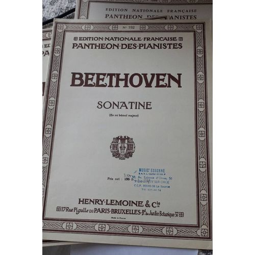 Beethoven - Sonatine En Mi Bemol Majeur / Panthéon Des Pianistes N° 192