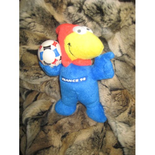 Peluche Figurine Le Coq Sportif France 98 Et Son Ballon 17 Cm