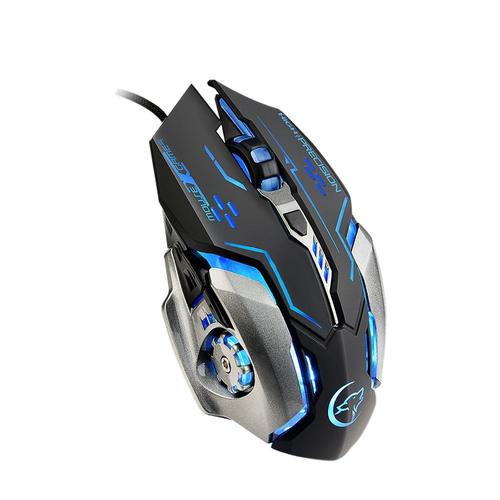 G815 Souris de 3200Dpi 6 Boutons RéTro-éClairage LED Souris Optique Filaire Usb pour Pubg Dota 2 Pc Ordinateur Portable