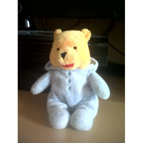 Disney Nicotoy Winnie Jaune Pyjama Bleu Doudou Peluche