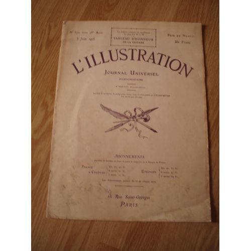 Journal Universel L'illustration Du 5 Juin 1915 N° 3770