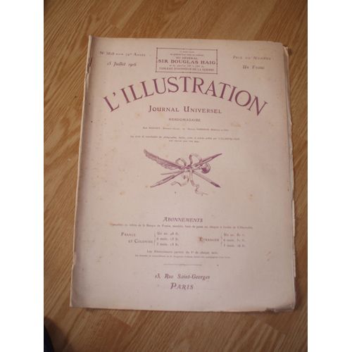 Journal Universel L'illustration Du 15 Juillet 1916 N° 3828
