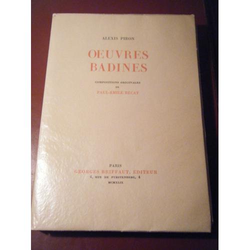 Oeuvres Badines. Composition Originales De Paul-Emile Becat.