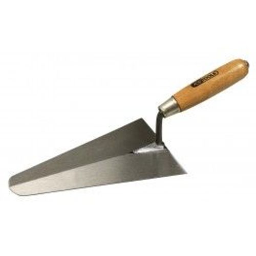 Truelle italienne ronde 220 mm, lame acier et manche bois