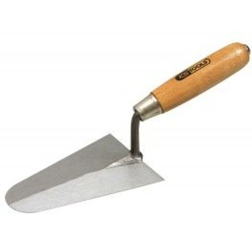 Truelle italienne ronde-lame acier - manche bois - 160 mm -