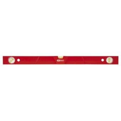 Niveau rectangulaire à double semelle alu KS avec 3 fioles - 40 cm