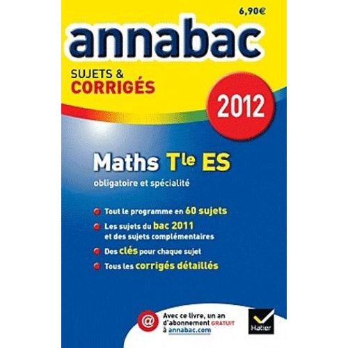 Annabac 2012 Maths Terminale Es
