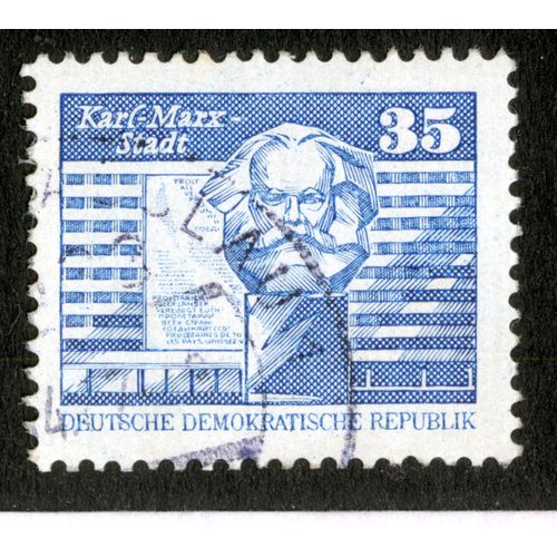 Timbre Oblitéré Deutsche Demokratische Republik, Karl-Marx-Stadt, 35
