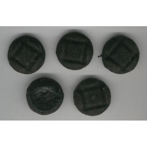 5 Boutons Noirs En Tissu