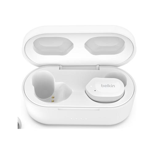 Belkin SoundForm Play - Écouteurs sans fil avec micro - intra-auriculaire - Bluetooth - Suppresseur de bruit actif - nuage
