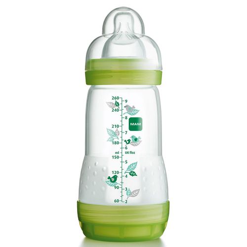 Mam Biberon Anticolique Africa Vert Tétine Débit 2 (260 Ml)