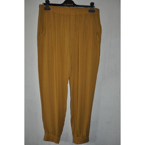 Pantalon Fluide Ocre - La Halle Collection - T. 44 - Neuf
