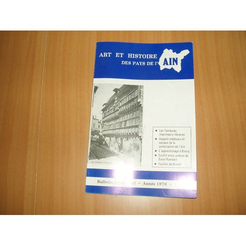 Art Et Histoire Des Pays De L'ain N°2 Année 1978