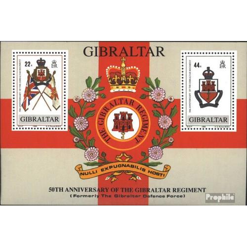 Gibraltar Bloc 12 (Édition Complète) Oblitéré 1989 Régiment Gibraltar