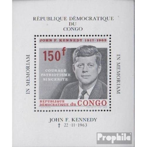 Congo (Kinshasa) Bloc 6 (Complète Edition) Neuf Avec Gomme Originale 1964 Président Kennedy