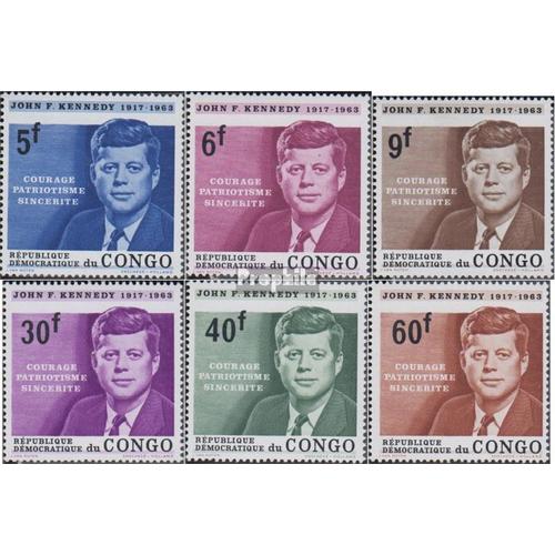 Congo (Kinshasa) 207-212 (Complète Edition) Neuf Avec Gomme Originale 1964 Président Kennedy