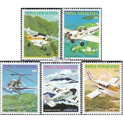 Papouasie-Nouvelle-Guinée 413-417 (Complète.Edition.) Neuf Avec Gomme Originale 1981 Aéronefs