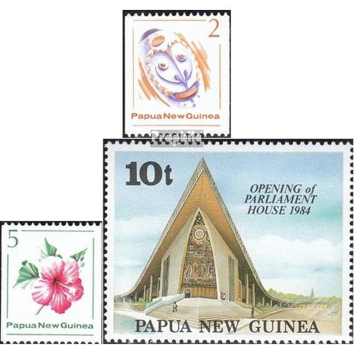 Papouasie-Nouvelle-Guinée 407-408,477 (Complète.Edition.) Neuf Avec Gomme Originale 1981/1984 Timbre De Roulette, Parlement