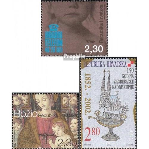 Croatie 625,626,630 (Édition Complète) Neuf 2002 Timbres Spéciaux