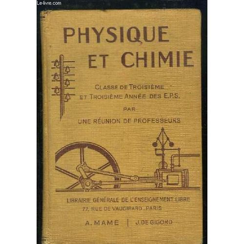 Physique. Chimie (Matières Organiques). Classe De 3e B Et 3e Année Des E.P.S.
