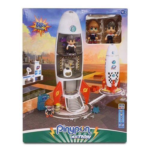 Pinypon Action - 700017343 - Rocket | Jouet Fusee Spatiale Avec Plusieurs Plantes Qui Tournent Pour Jouer Dans L'espace