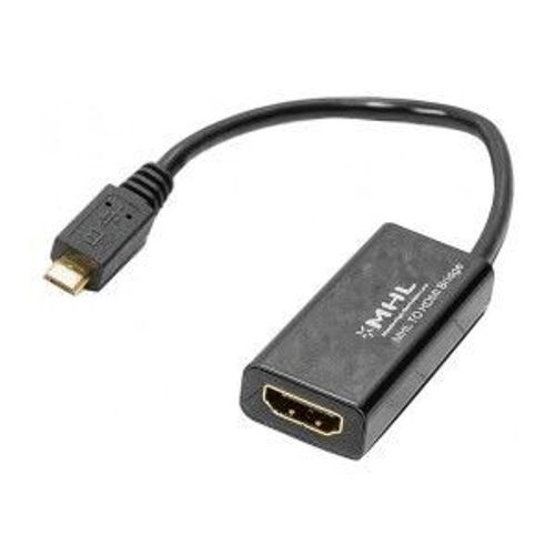exertis Connect - Adaptateur audio/vidéo - HDMI femelle pour 11 pin Micro-USB (MHL) mâle