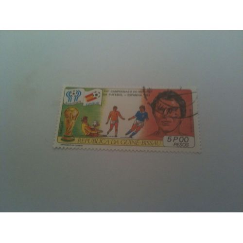 Timbre Coupe Du Monde De Football 1982 Guinée Bissau