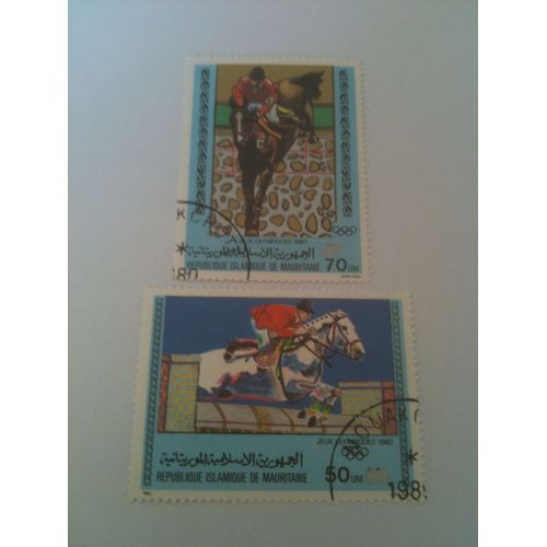 Lot De 2 Timbres Jeux Olympiques De 1980 République Islamique De Mauritanie