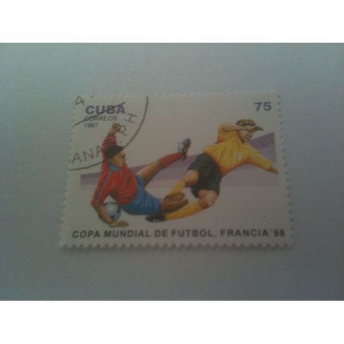 Timbre Coupe Du Monde De Football France 98 Cuba