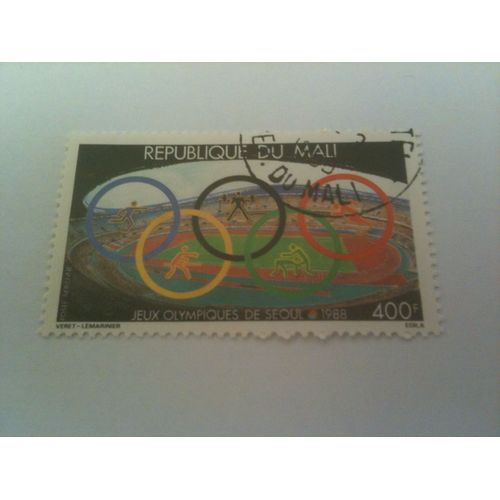 Timbre Jeux Olympiques Séoul 1988 Mali