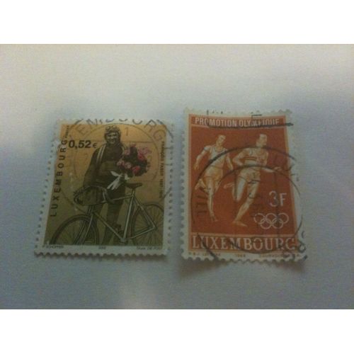 Lot De 2 Timbres Sports Divers Luxembourg