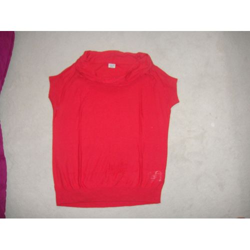 Pull Fin Manches Courtes Rouge Edc By Esprit