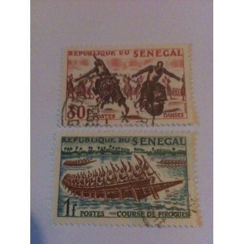 Lot De Deux Timbres Culture Sénégal
