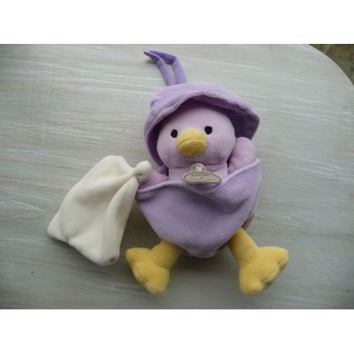 Doudou Poussin Canard Caneton Baby Nat Babynat Mauve Violet Mouchoir Oeuf Coquille Idem Doudou Et Compagnie