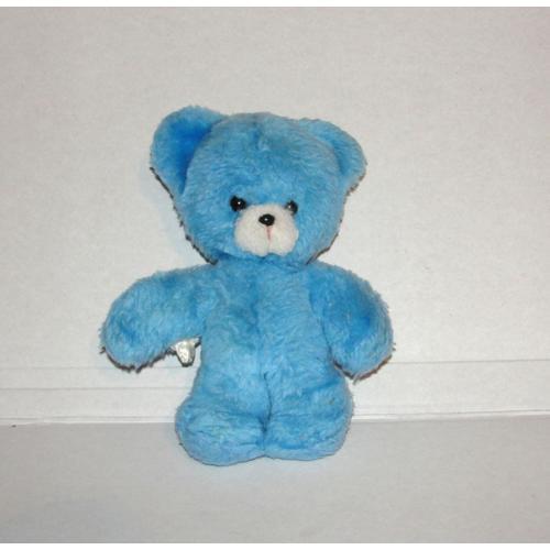 Ours Boulgom Bleu Peluche Vintage 21 Cm