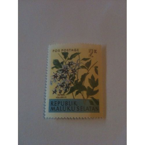 Timbre Fleurs République Malaku Selatan (République Des Mollusques Du Sud)