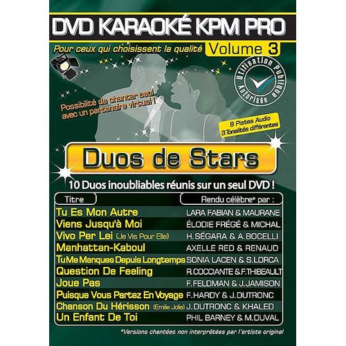 Dvd Karaoké Kpm Pro - Vol. 3 - Duos De Stars